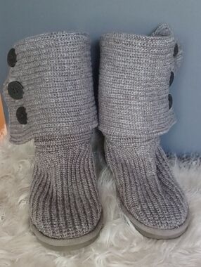 UGG Australia Cardy Knit Boots Gray